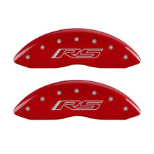Load image into Gallery viewer, MGP 4 Caliper Covers Engraved Front & Rear Gen 5/RS Red finish silver ch