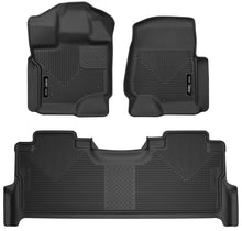 Load image into Gallery viewer, Husky Liners 2017 Ford F-250 Super Duty Crew Cab X-Act Contour Black Front & Rear Floor Liners