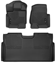 Load image into Gallery viewer, Husky Liners 15-23 Ford F-150 SuperCrew Cab X-Act Contour Front & 2nd Row Seat Floor Liners - Black