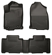 Load image into Gallery viewer, Husky Liners 13 Toyota RAV4 Weatherbeater Black Front & 2nd Seat Floor Liners