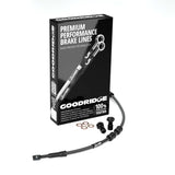 Goodridge 2014 HD FXSBSE CVO Breakout (w/ABS) +4in Black Brake Line Kit w/Black Fittings