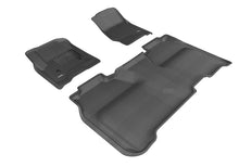 Load image into Gallery viewer, 3D MAXpider 2014-2019 Chevrolet Silverado Crew Cab Kagu 1st & 2nd Row Floormats - Black