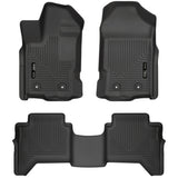 Husky Liners 2024 Toyota Tacoma CC/DC (No Hybrid) Weatherbeater Front & 2nd Seat Floor Liners - Blk