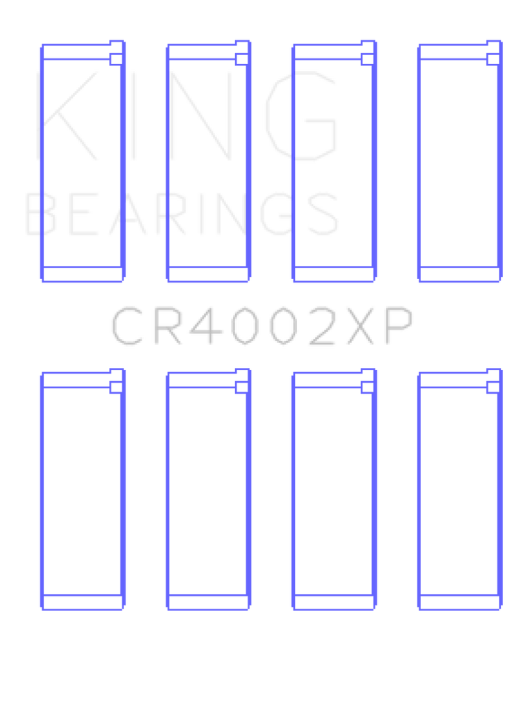 King Mazda B6/B6-T 1.6-1.8L XP Tri-Metal Performance Connecting Rod Bearing Set of 4 - Size STDX