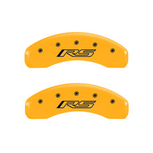 Load image into Gallery viewer, MGP 4 Caliper Covers Engraved Front & Rear Gen 5/RS Yellow finish black ch