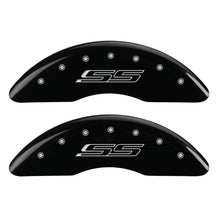 Load image into Gallery viewer, MGP 4 Caliper Covers Engraved Front & Rear Gen 5/SS Black finish silver ch