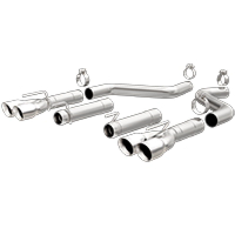 MagnaFlow Axle-Back, SS, 3in, Quad Split Rear 3.5 Tips 2015 Dodge Challenger incl SRT Hellcat