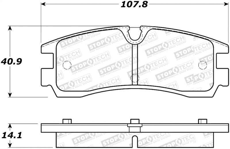 StopTech Street Select Brake Pads - Rear