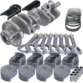 Eagle Chevy LS3 4in 4140 Crank 6.125in 4340 Rods -5.8cc Flat Piston Pro Street Rotating Assembly