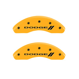 MGP 4 Caliper Covers Engraved F & R w/ Stripes/Dodge Yellow Finish Black Char 2005 Dodge Neon