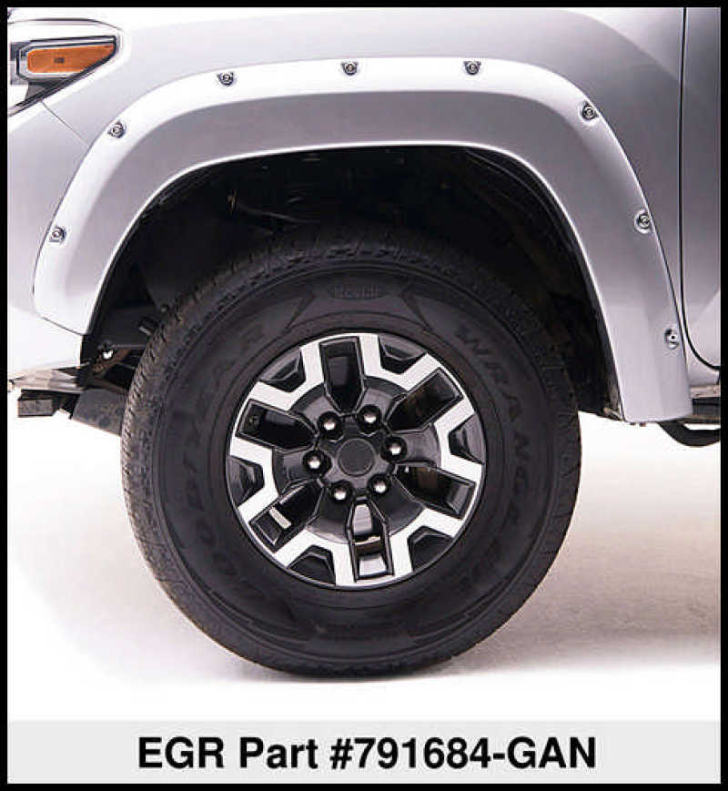 EGR 15+ GMC Sierra HD Bolt-On Look Color Match Fender Flares - Set - FF Switchblade Silver