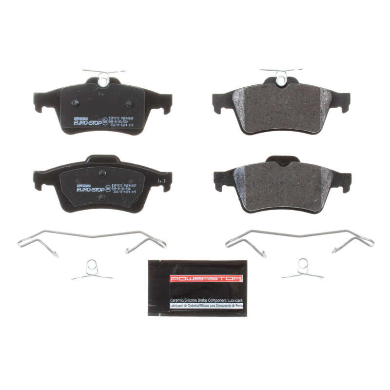 Power Stop 10-11 Saab 9-3X Euro-Stop ECE-R90 Rear Brake Pads