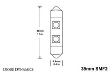 Load image into Gallery viewer, Diode Dynamics 39mm SMF2 LED Bulb Warm - White (Single)