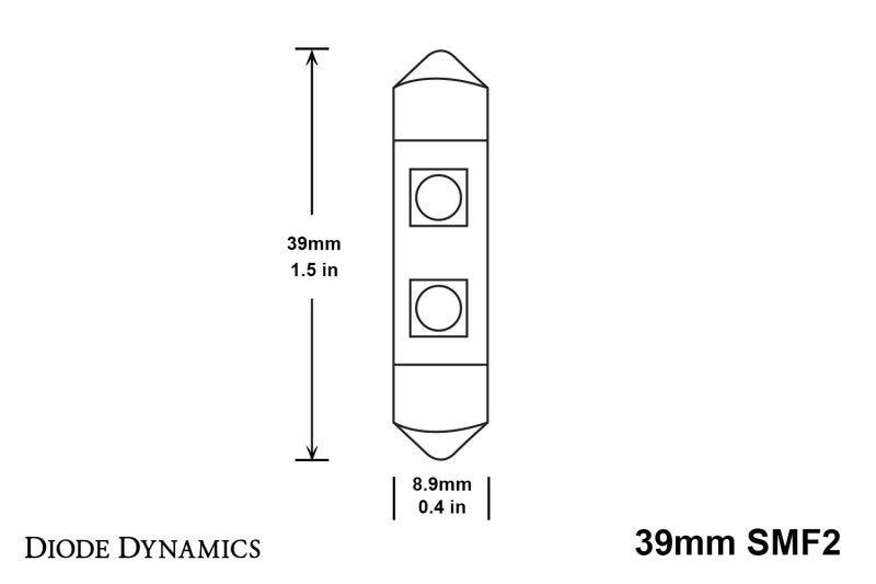 Diode Dynamics 39mm SMF2 LED Bulb - Cool - White (Single)