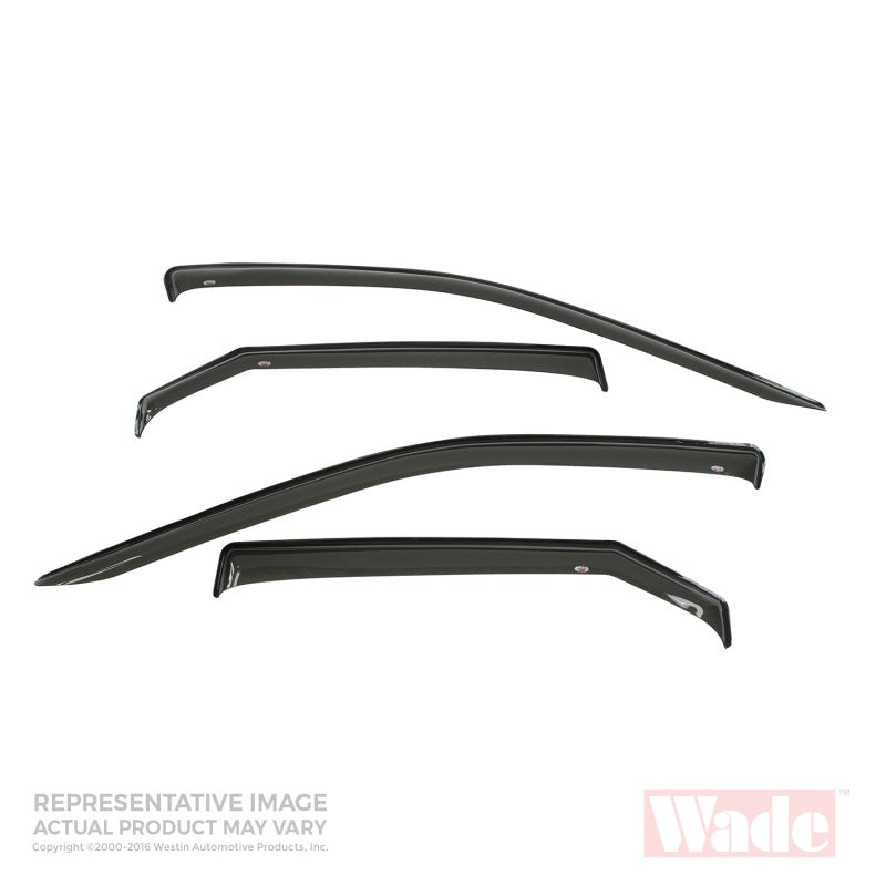 Westin 2011-2018 Dodge Charger Wade Slim Wind Deflector 4pc - Smoke