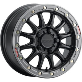 Raceline A14BG Alpha 15x10in/6x139.7 BP/25mm Offset/78.1mm Bore- Blk & Gunmetal Ring Beadlock Wheel