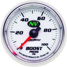 Load image into Gallery viewer, Autometer NV 52mm 0-100 PSI Boost Mechanical Gauge