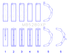 Load image into Gallery viewer, King Engine Bearings Ford Prod. V8 4.6L/5.4L (Size STDX) Performance Main Bearing Set