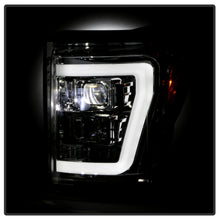 Load image into Gallery viewer, Spyder Ford F250/350/450 11-16 V2 High-Power LED Headlights-White Light Bar-Chrome PRO-YD-FS11V2PL-C
