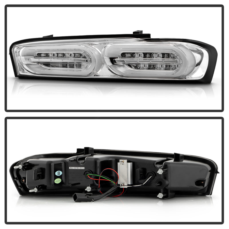 Spyder Chevy Camaro 16-18 (Do Not Fit Halogen Model) LED Tail Lights Chrome ALT-YD-CCAM16LED-SEQ-C