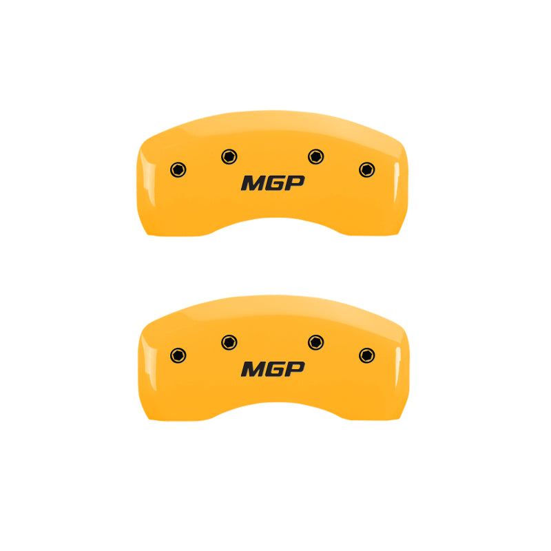 MGP 4 Caliper Covers Engraved Front & Rear MGP Yellow Finish Black Char 2005 Nissan Maxima