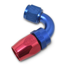 Load image into Gallery viewer, Russell Performance -12 AN Red/Blue 120 Degree Full Flow Swivel Hose End (With 1-1/8in Radius)