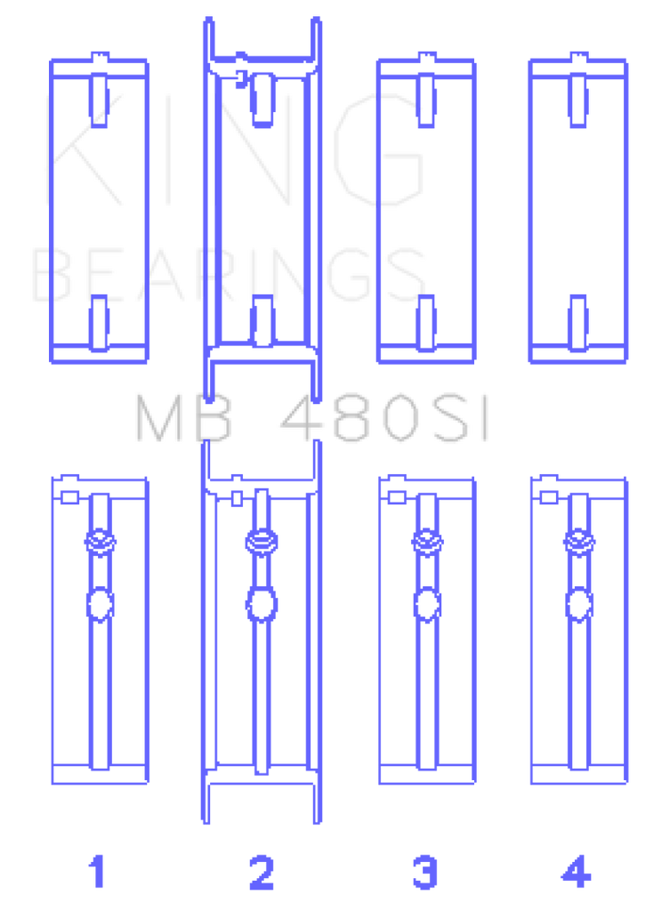 King Engine Bearings Buick 90-96 L27 V6 Main Bearing Set