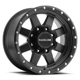 Raceline 935B Defender 16x6in / 8x165.1 BP / 0mm Offset / 4.90mm Bore - Satin Black Wheel