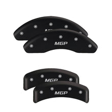 Load image into Gallery viewer, MGP 4 Caliper Covers Engraved Front &amp; Rear MGP Black finish silver ch