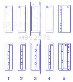 King Engine Bearings General Motors 379/V8 Ohv (Size STDX) Main Bearing Set