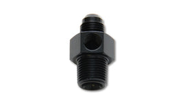 Vibrant -6AN Male to 1/4in NPT Male Union Adapter Fitting w/ 1/8in NPT Port
