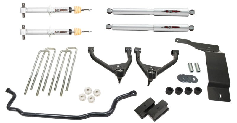 Belltech 07-13 Silverado / Sierra 1500 4WD Ext & Crew Cab 4in Trail Perf Lift Kit w/ Front Sway Bar