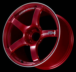 Advan TC4 15x5.0 +45 4x100 Racing Candy Red and Ring Wheel