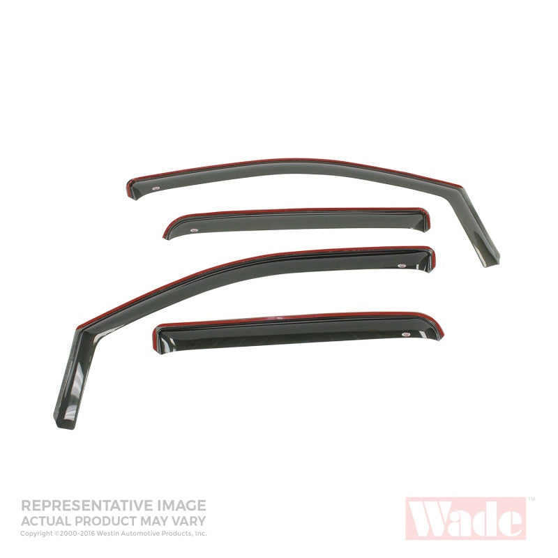 Westin 2002-2007 Jeep Liberty Wade In-Channel Wind Deflector 4pc - Smoke