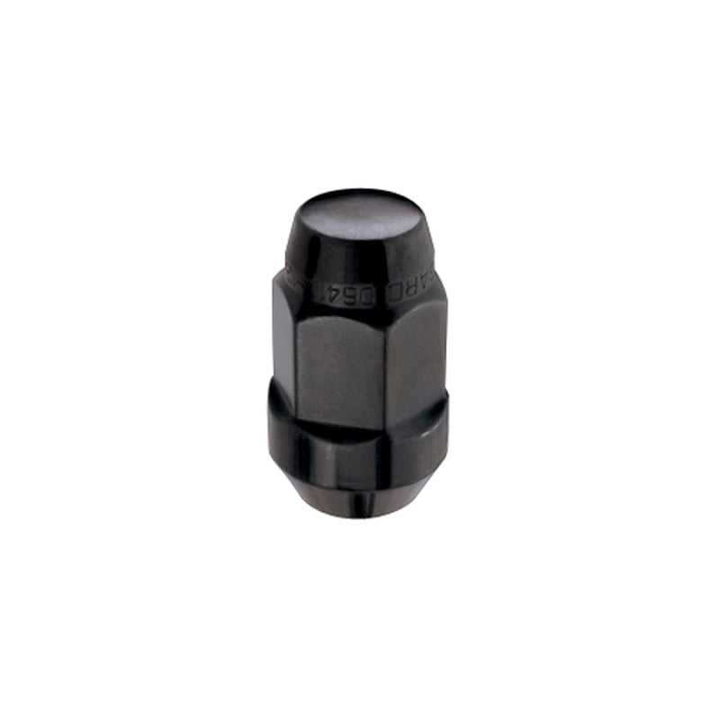 McGard Hex Lug Nut (Cone Seat Bulge Style) M14X1.5 / 22mm Hex / 1.945in. Length (4-Pack) - Black