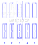 King Engine Bearings Ford Eng 445 T/Dies Crankshaft Main Bearing Set (Set of 5)