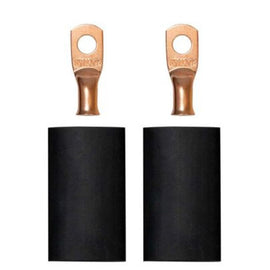 Moroso 1/4in Dia Stud 8 GA Wire Crimp/Solder Battery Cable Terminal Kit (2 Pack)