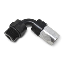 Load image into Gallery viewer, Russell Performance Swivel Hose End Assy #10 AN Male SAE Port to #8 Hose 90 Deg Clr/Blk Anodized