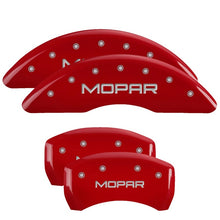 Load image into Gallery viewer, MGP 4 Caliper Covers Engraved Front &amp; Rear MGP Red finish silver ch