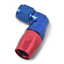 Load image into Gallery viewer, Russell Performance -10 AN Red/Blue 90 Degree Forged Aluminum Swivel Hose End