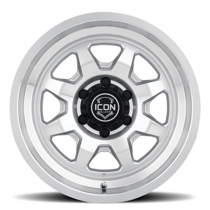 ICON Nuevo 17 X 8.5 5 X 5 6mm Offset 4.5in BS Silver Machined