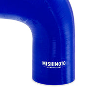 Load image into Gallery viewer, Mishimoto Silicone Reducer Coupler 90 Degree 2.5in to 4in - Blue