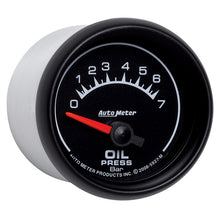 Load image into Gallery viewer, Autometer ES 52.4mm 0-7 Bar Oil Pressure SSE Gauge