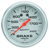 AutoMeter Gauge Brake Press 2-5/8in. 2000PSI Liquid Filled Mech Ultra-Lite