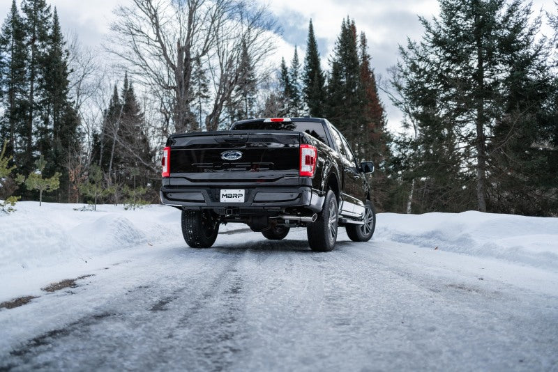 MBRP 2021+ Ford F-150 2.7L/ 3.5L Ecoboost 5.0L Single Side 3in Black Coated Catback Exhaust