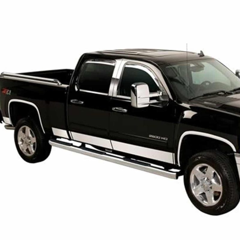 Putco 07-13 GMC Sierra Reg Cab 8ft Long Box - 6in Wide - 10pcs Stainless Steel Rocker Panels