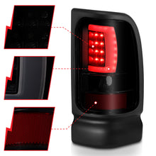 Load image into Gallery viewer, ANZO 1994-2001 Dodge Ram 1500 LED Taillights Plank Style Black w/Smoke Lens