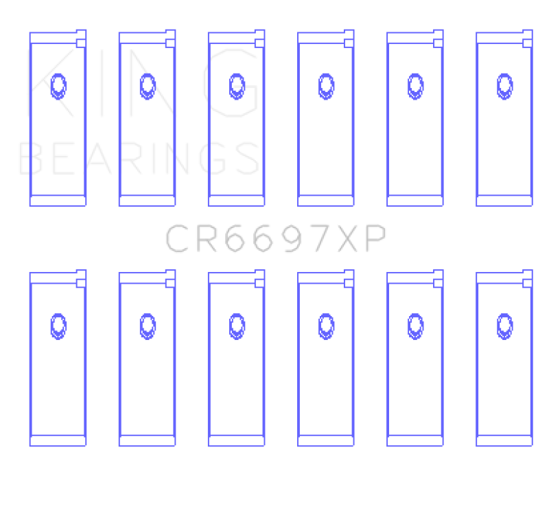 King Engine Bearings Nissan RB25/RB26 (Size 0.025mm) Performance Rod Bearing Set
