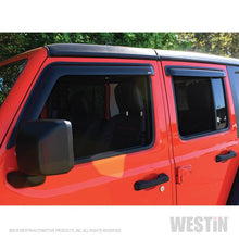 Load image into Gallery viewer, Westin 2018-2019 Jeep Wrangler JL Unlimited Wade Slim Wind Deflector 4pc - Smoke