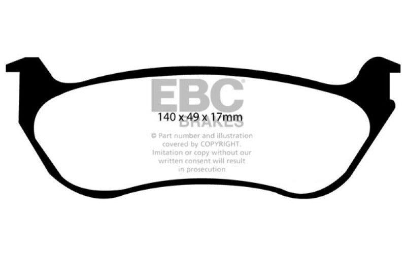 EBC 95-97 Ford Crown Victoria 4.6 (Phenolic Pistons) Ultimax2 Rear Brake Pads